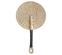 CHAKAE Woven Straw Fan Grass Handwoven Fan Handmade Fan Nordic Hanging Decorations for Bedroom Wedding