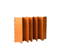 CHAKEUZND camp stove windshield, Foldable Aluminum Alloy Gas Stove Wind Shield Outdoor Camping Windscreen Multicolor Multiple Sizes Pack of 10 or 12(Orange,12)