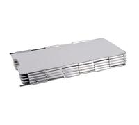 CHAKEUZND camp stove windshield, Foldable Camping Stove Windscreen Aluminum Alloy Silver 14x60cm 132g
