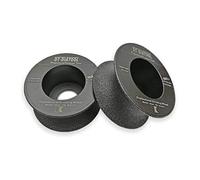 CHAKEUZND grinding wheel, 75mm 3" Vacuum Brazed Diamond Wheel Half Round Edge Arbor 7/8" Grit 60 Multiple Sizes(2,30mm)