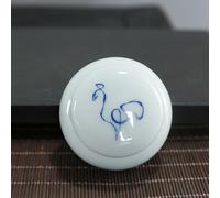 CHAKEUZND Pet Coffin， Mini Ceramic Urn With Chinese Zodiac Design For Human Ashes Keepsake(Rooster)