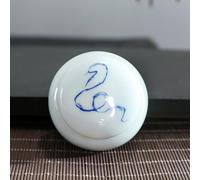 CHAKEUZND Pet Coffin， Mini Ceramic Urn With Chinese Zodiac Design For Human Ashes Keepsake(Snake)