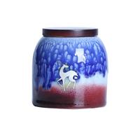 CHAKEUZND Pet Coffin, Small Ceramic Cremation Urn Multicolor For Human Ashes Pet Sharing Memorial With Box(Deer)