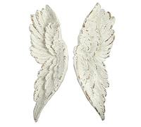 CHAKEUZND Wall decor 3d, White Angel Wings Wall Sculpture, Large wall decor