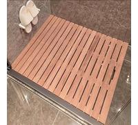 CHAKEUZND wooden bath mat, Bamboo Bath Mat Red Cedar Multiple Sizes(70x75cm/28x30in)