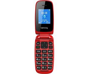 CHAKEYAKE 2G Flip Phone Unlocked Basic Cell Phone with Large Icon Easy to Use Mobile Phone for Seniors and Kids (Red)