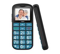 CHAKEYAKE Big Button Mobile Phone for Elderly, SIM Free Unlocked Senior Mobile Phones with SOS Emergency Button,Easy to Use Pay as You Go Phone, Speed Dial, FM Radio(Blue)