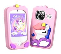 CHAKEYAKE Children's Camera, Children's Mobile Phone Smartphone Learning Toy, Children's Camera with Dual Camera 2.8 Inch Touchscreen & MP3 Player & SD Card, Boys Girls 3 4 5 6 7 8 9 10 Years Birthday