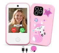 CHAKEYAKE Kids Phone, 4G Unlocked Kids Smart Phone with Dual Cameras, 2.8" HD Touchscreen, MP3 Player, Torch, Mini Phones with Learning Games, Gift for Boys And Girls Aged 3-12