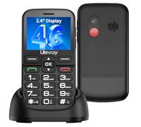CHAKEYAKE Senior Mobile Phone, Unlocked 4G Big Button Mobile Phone for Elderly with High Contrast Keys, Dual SIM, 2.4" Landscape Display, Extra Loud, SOS Button, Charging Dock, Black