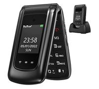 CHAKEYAKE Senior Mobile phone with Big Button, Easy to Use Basic Cell Phone, GSM Sim Free Unlocked Mobile Flip P hone with Dual Color Large Display | SOS Button | FM Radio | Torch |1000mAh Battery