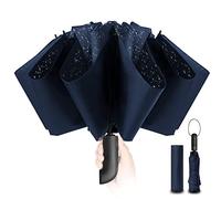 Chakipee Conlun Compact Umbrella Windproof Strong - Automatic Windproof Inverted Umbrellas for Men and Women, 210T Fabric 105cm Span, 10 Large Ribs Blue Umbrella 27 inch