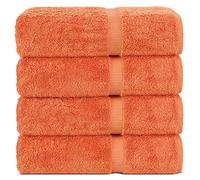 Chakir Turkish Linens | Hotel & Spa Quality 100% Cotton Premium Turkish Towels | Soft & Absorbent (4-Piece Bath Towels, Coral)
