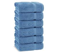 Chakir Turkish Linens | Hotel & Spa Quality 100% Cotton Premium Turkish Towels | Soft & Absorbent (6-Piece Hand Towels, Wedgewood)