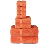Chakir Turkish Linens | Hotel & Spa Quality 100% Cotton Premium Turkish Towels | Soft & Absorbent (8-Piece Towel Sets, Coral)