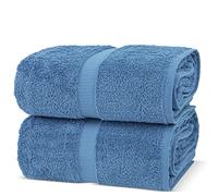 Chakir Turkish Linens Hotel & Spa Quality, Premium Cotton Turkish Towels (35''x70'' Jumbo Bath Towels - Wedgewood)