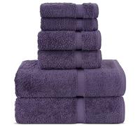 Chakir Turkish Linens Luxury Spa and Hotel Quality Premium Turkish Cotton 6-Piece Towel Set (2 x Bath Towels, 2 x Hand Towels, 2 x Washcloths)