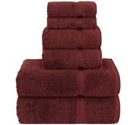 Chakir Turkish Linens Luxury Spa and Hotel Quality Premium Turkish Cotton 6-Piece Towel Set (2 x Bath Towels, 2 x Hand Towels, 2 x Washcloths)