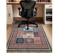 chakme Office Chair Mat for Hardwood Floor Non Slip 36"x48", Orange Ocean | Machine Washable, Desk Protector Mat for Rolling Computer Chairs