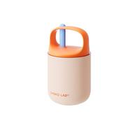 CHAKO LAB Baobao Cup (Pink and Orange) - Fun/Cute Yogurt Cup - 4" Round Insulated Food Cup - 450ml