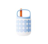 CHAKO LAB Food Jar 450 ml | Stainless Steel Vacuum Insulated for Hot Food and Cold Food | Wide Mouth Leak Proof Lunch Storage for Smoothie Bowl, Soup, Yogurt(White and Blue)