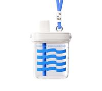 CHAKO LAB Portable Flat Water Bottle 24oz(700ml) Portable square water bottle with straw,BPA Free Tritan,Leak proof,Light weight,For travel,Gym,Fitness,Work,Camping etc