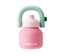 CHAKO LAB Water Bottle with Straw and Carry Handle | Wide Mouth Vacuum Insulated Stainless Steel Metal Bottles| Reusable, Leak-Proof & BPA Free | 1000ml Pink&Red