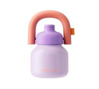CHAKO LAB Water Bottle with Straw and Carry Handle | Wide Mouth Vacuum Insulated Stainless Steel Metal Bottles| Reusable, Leak-Proof & BPA Free | 1000ml Purple&Orange