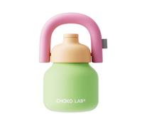 CHAKO LAB Water Bottle with Straw and Carry Handle | Wide Mouth Vacuum Insulated Stainless Steel Metal Bottles| Reusable, Leak-Proof & BPA Free | 1000ml Green&Orange