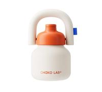 CHAKO LAB Water Bottle with Straw and Carry Handle | Wide Mouth Vacuum Insulated Stainless Steel Metal Bottles| Reusable, Leak-Proof & BPA Free | 1000ml White&O Range