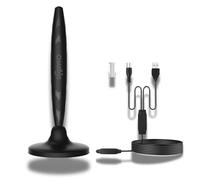 Chakoos Indoor TV Aerial - 4K Ultra HD Digital Antenna with Signal Amplifier, Magnetic Base, 560+ Miles Range, 360° Reception, Freeview HDTV & DAB Compatible - 3M Coaxial Cable for UK TVs