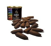 Chakra Backflow Incense Cones - 9cm x 7cm (Pack of 6) - Premium Aromatic Relaxation - Perfect for Home & Office Decor