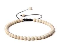 Chakra Bracelet, 7 Chakra Natural Stone Beads 4Mm Fossil Stone Woven Bangle Adjustable Elastic Prayer Bracelet Chinese Style Rose Jewelry Gift For Women Girlfriend Mom Wife
