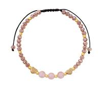 Chakra Bracelet, Hand-Knitting Adjustable Braide Niche Design 4Mm Natural Gemstone Crystal Relief Reiki Yoga Glass Beads Stretch Bracelets,Energy Jewellery for Women Men Rose Quartz