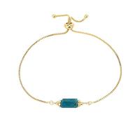 Chakra Bracelet,Natural Irregular Cylinder Blue Apatite Crystal Bracelets,Adjustable Gold Chain Bangle Jewelry,Reiki Yoga Gifts for Women Men