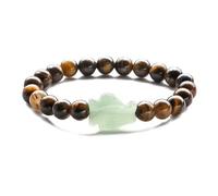 Chakra Bracelet, Niche Design Natural Gemstone Stone Crystal Blue Sand Penguin Relief Reiki Yoga Beaded Stretch Bracelets,Energy Jewellery for Women Men Yellow Tiger Eye