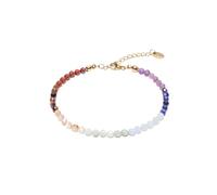 Chakra Bracelet with 925 Sterling Silver Bead - Facetterite Beads, XS-S, Stone
