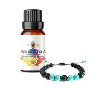 Chakra Bracelet with Solar Plexus Essential Oil 10ml - Aromatherapy Lava Stone Diffuser - Turquoise