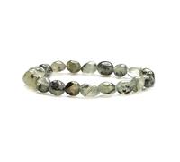 Chakra Bracelets for Women,8Mm Natural Gemstone Stone Crystal Irregularly Large-Particle Gravel Relief Reiki Yoga Beaded Braide Stretch Bracelets,Energy Jewellery for Women Men Green Hair
