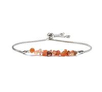 Chakra Bracelets for Women,Adjustable Pull-Out Chain Natural Gemstone Stone Crystal Irregular Gravel Relief Reiki Yoga Beaded Bracelets,Energy Jewellery for Women Men Red Agate Steel Color