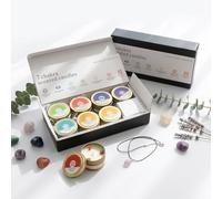 Chakra Candles Gift Set for Women and Men with 7 Chakra Healing Crystal Bracelet - Aromatherapy Candles for Meditation, Yoga, Stress Relief & Spiritual Balance - Made with Natural Soy Wax