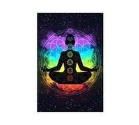 Chakra Chart Poster 7 Chakra Reiki Infographic Yoga Spiritual Crystals Canvas Poster Bedroom Decor Sports Landscape Office Room Decor Gift Unframe-style 16x24inch(40x60cm)