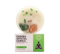 Chakra Crystal Candle - Root Chakra Grounding Energy, Soy Wax Candle 17-Hour Burn Time (Chakra Crystal Candles - Heart Chakra)