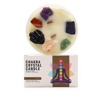 Chakra Crystal Candle - Root Chakra Grounding Energy, Soy Wax Candle 17-Hour Burn Time (Large Chakra Crystal Candles - Seven Charkra)