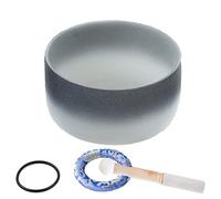 Chakra Crystal Singing Bowl,432/440 Hz Sound Bowl,Crystal Singing Bowls With O-Ring,Silk Brocade Cushion And New Dual-Purpose Mallet,440 Hz B.,11