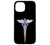 Chakra Energy Caduceus Design - Kundalini Awakening Case for iPhone 15