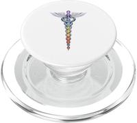 Chakra Energy Caduceus Design - Kundalini Awakening PopSockets PopGrip for MagSafe