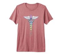 Chakra Energy Caduceus Design - Kundalini Awakening Premium T-Shirt