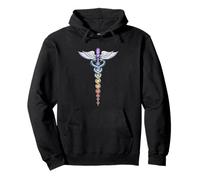 Chakra Energy Caduceus Design - Kundalini Awakening Pullover Hoodie