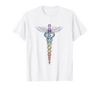 Chakra Energy Caduceus Design - Kundalini Awakening T-Shirt